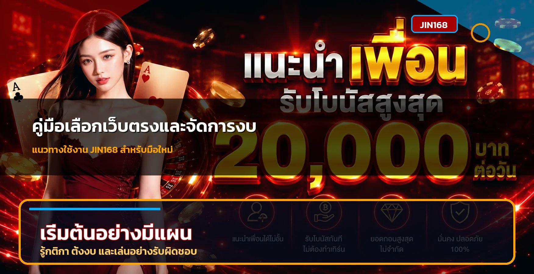 JIN168 คู่มือสมัคร ทางเข้า และเลือกเกมสำหรับมือใหม่
